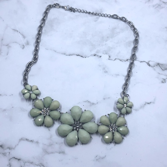 Jewelry - Mint & Silver Statement Necklace